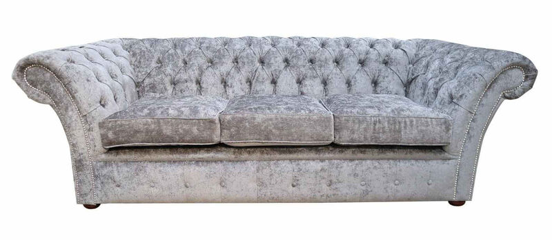 Product photograph of Chesterfield Balmoral 3 Seater Sofa Settee Nuovo Ash Grey from Designer Sofas 4U