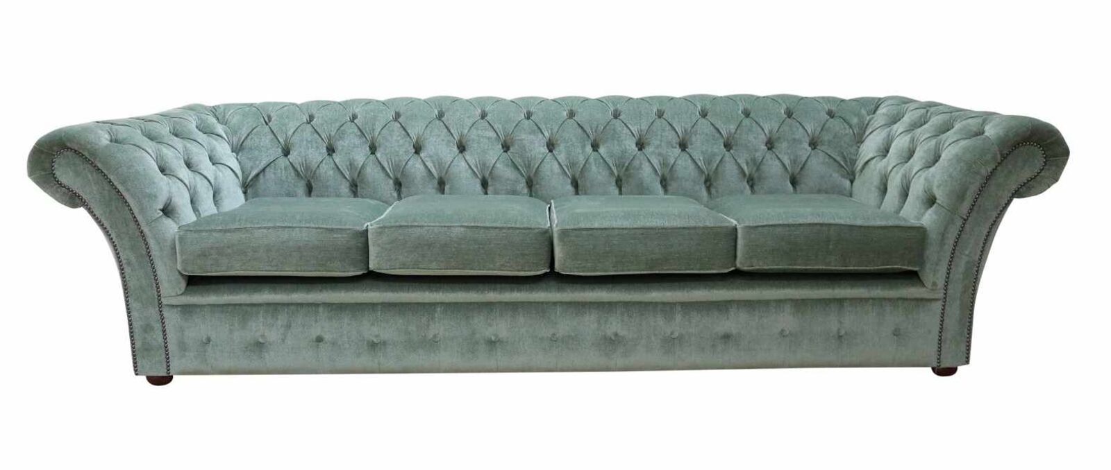 Product photograph of Chesterfield Balmoral 4 Seater Sofa Settee Velluto Lawn Fabric from Designer Sofas 4U