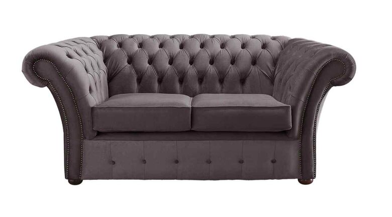 Chesterfield Balmoral 2 Seater Malta Lavender Purple Velvet Fabric Sofa