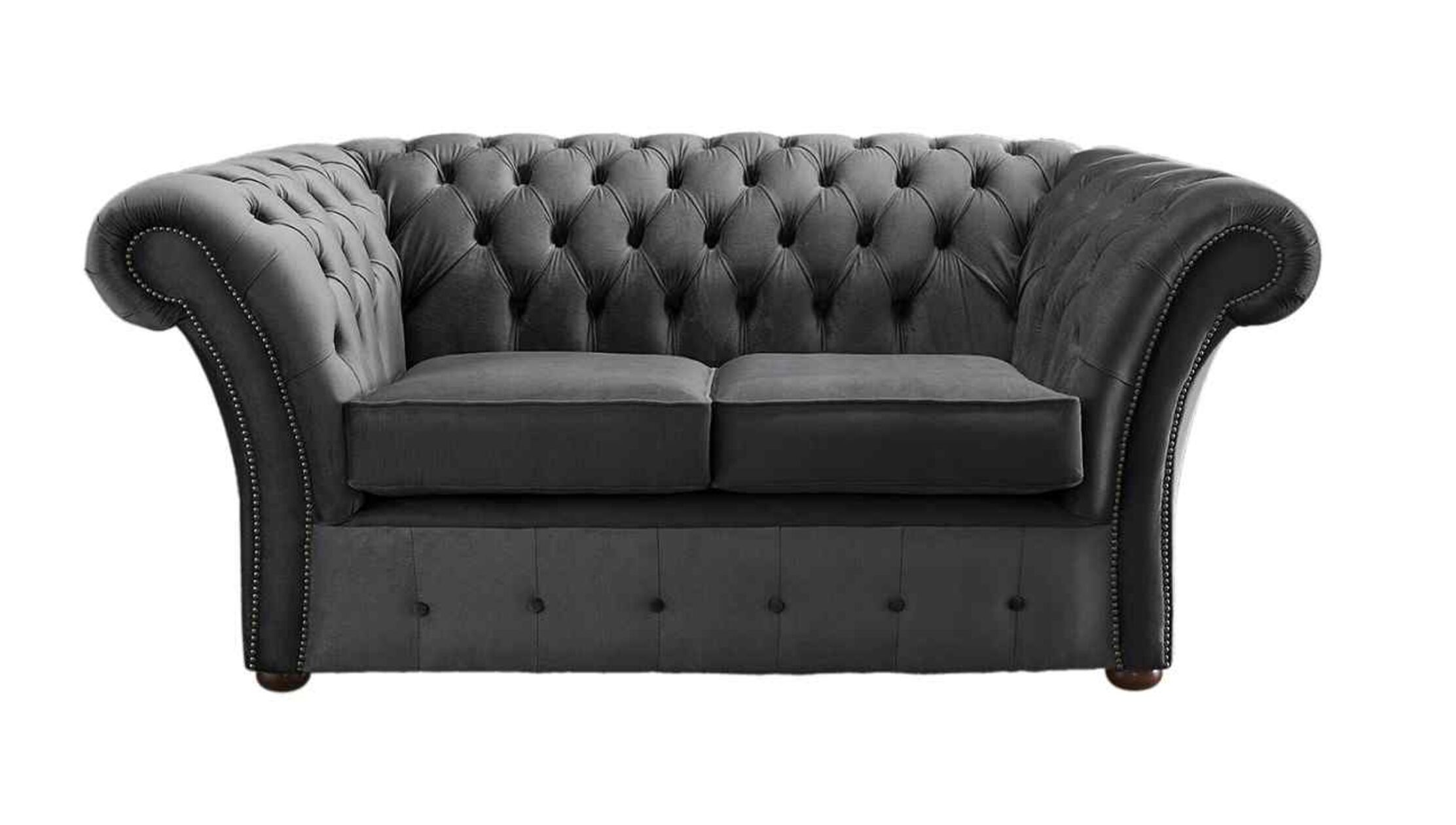 Slate Grey Chesterfield Balmoral 2 Seater sofa DesignerSofas4U
