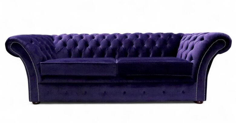 Amethyst Purple Velvet Chesterfield Balmoral Sofa 3 Seater