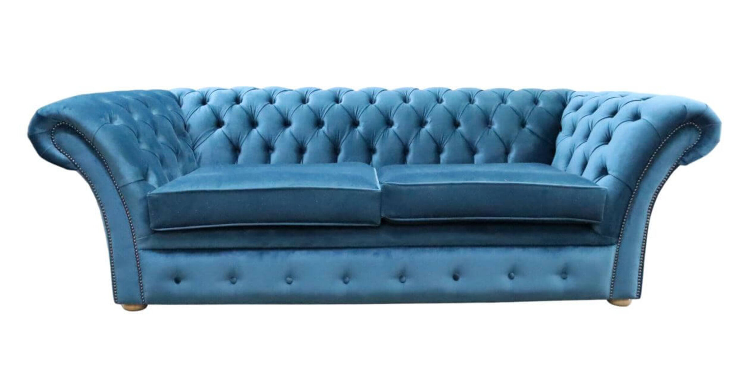 Peacock Blue Chesterfield Balmoral 3 Seater sofa DesignerSofas4U