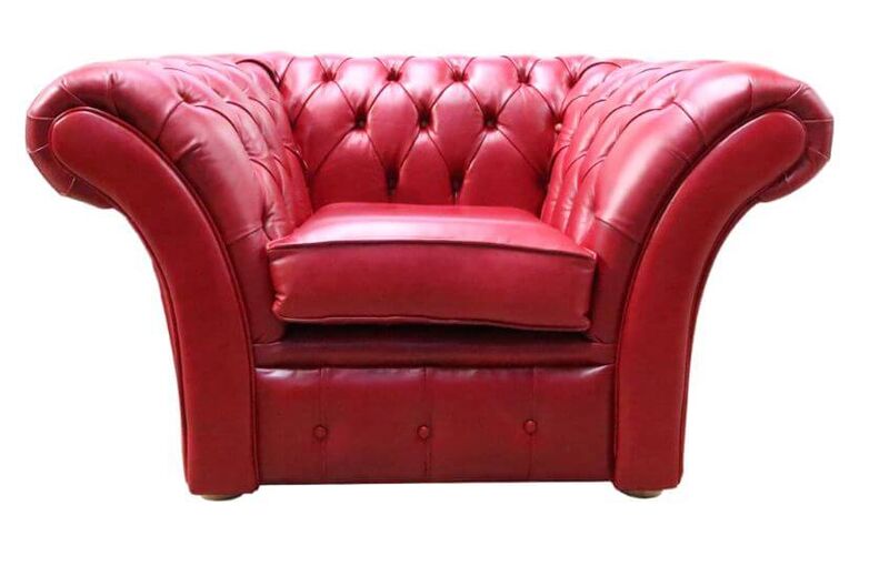 Product photograph of Chesterfield Balmoral Thomas Armchair Old English Gamay Leather from Designer Sofas 4U