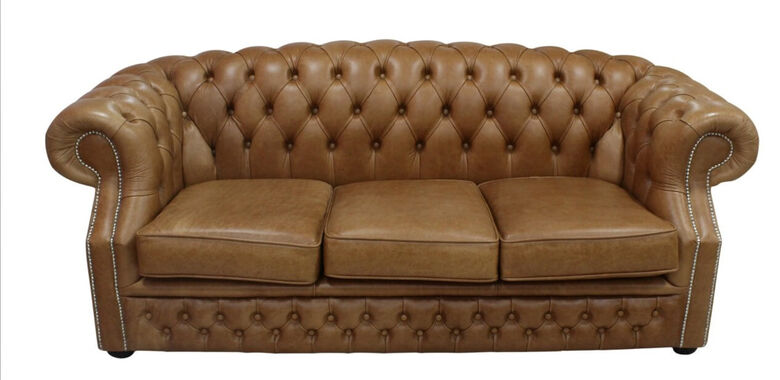 Chesterfield Buckingham 3 Seater Old English Tan Leather Sofa Offer