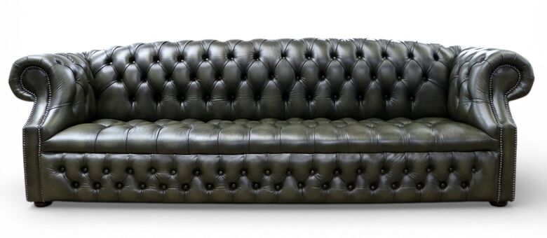 Chesterfield Buckingham Windsor 4 Seater Antique Olive Leather