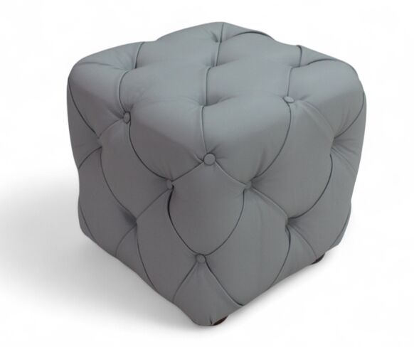 Chesterfield Buttoned Cube Pouffe | DesignerSofas4U