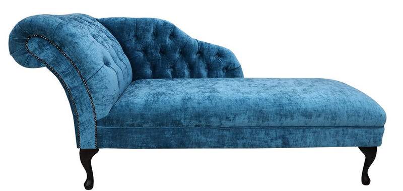 Product photograph of Chesterfield Velvet Chaise Lounge Day Bed Modena Peacock Amp Hellip from Designer Sofas 4U