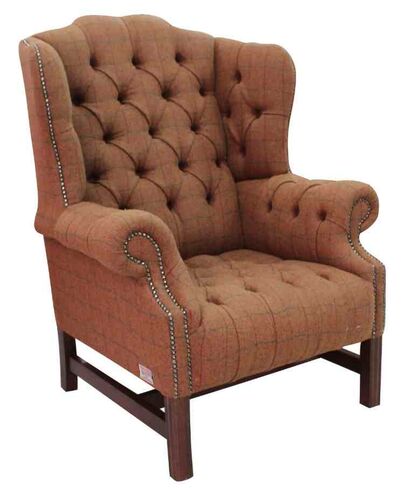 Harris Teed Chesterfield Churchill High Back Wing chair | DesignerSofas4U