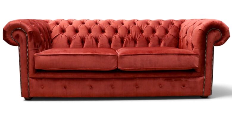Chesterfield 3 Seater Ombra Sunset Velvet Sofa