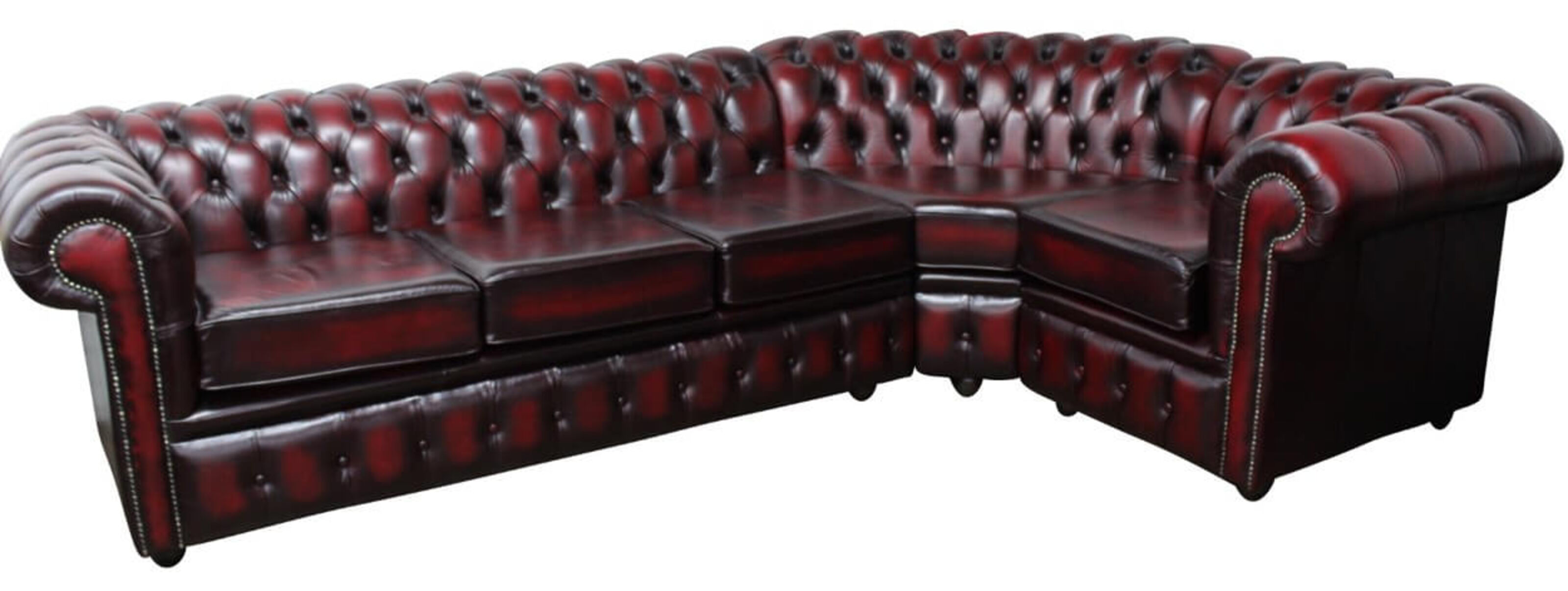 Corner 1 Sofa Unit Cushioned, Traditional Leather Corner Sofas