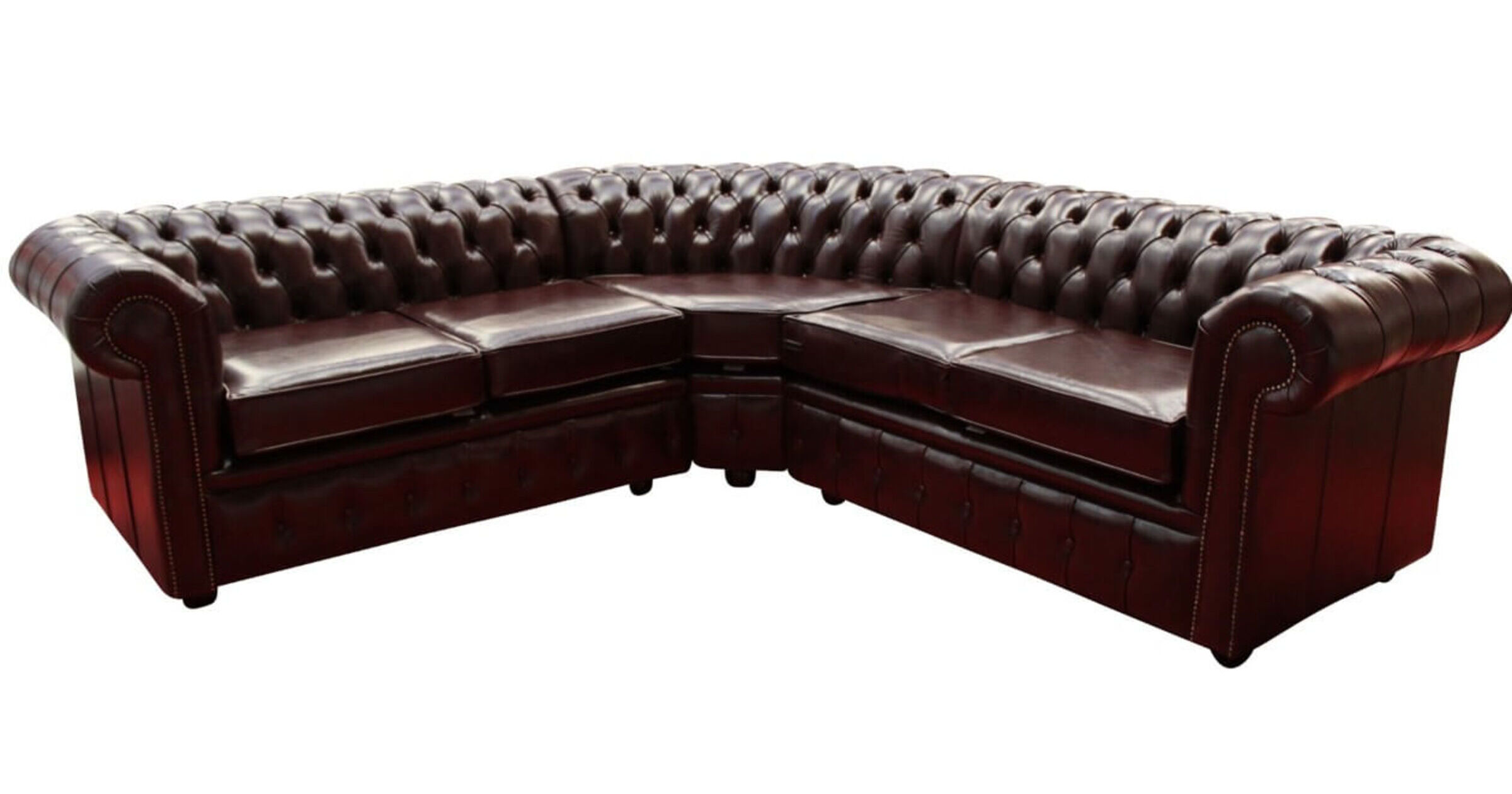 Chesterfield 2 Seater + Corner + 2 Seater Corner Sofa Unit Cushioned