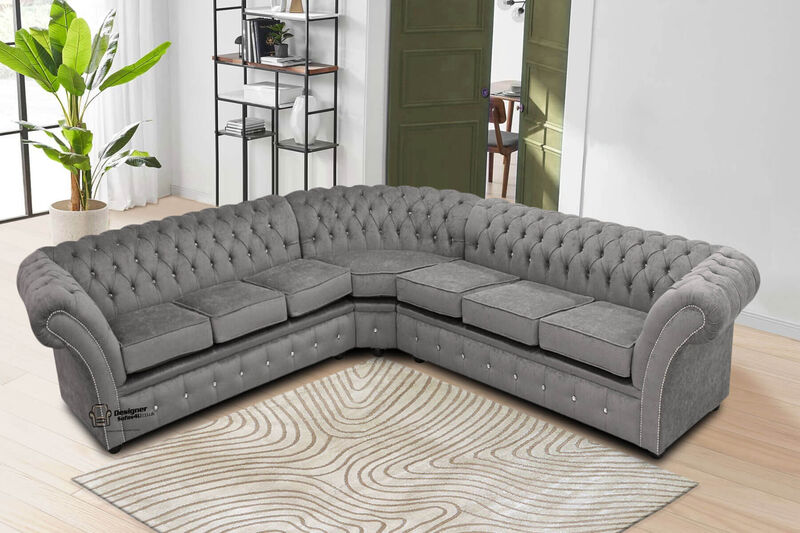 Product photograph of Chesterfield Crystal Balmoral Corner Sofa 3 Seater Corner Amp Hellip from Designer Sofas 4U