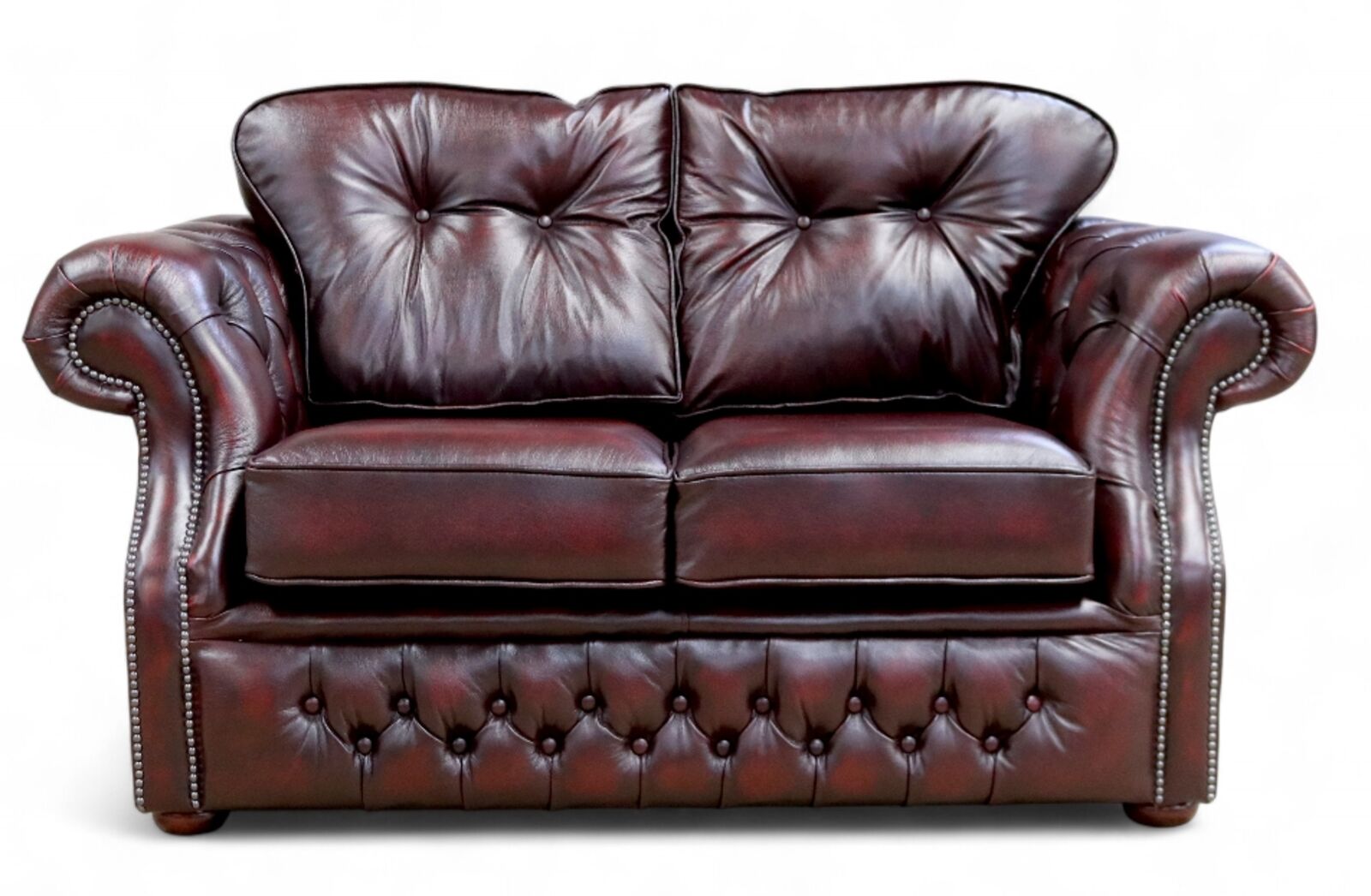 Chesterfield Era 2 Seater Sofa Antique Oxblood Leather