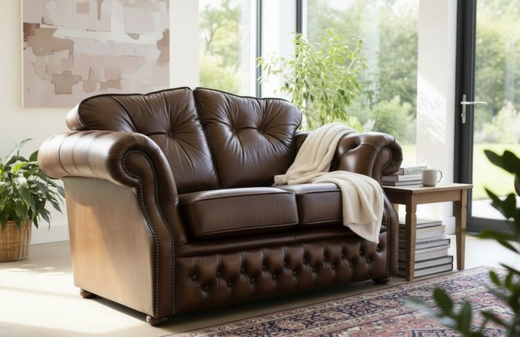 Chesterfield Era 2 Seater Sofa Antique Tan Leather