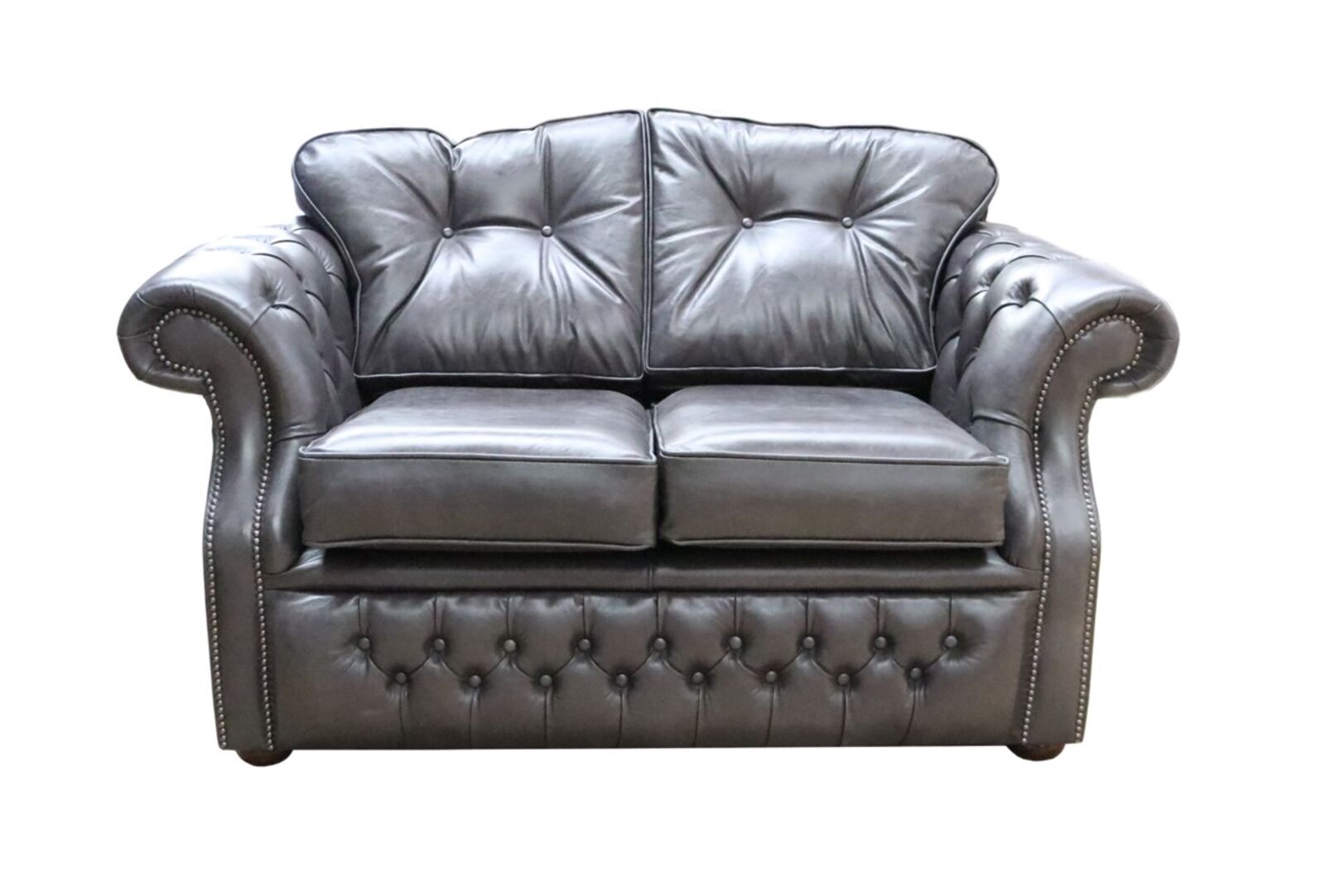 Product photograph of Chesterfield Era 2 Seater Sofa Old English Storm Leather from Designer Sofas 4U