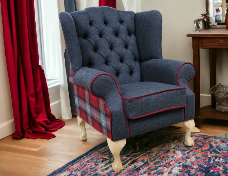 Product photograph of Chesterfield Frederick Wool Wing Chair Fireside High Back Armchair Amp Hellip from Designer Sofas 4U