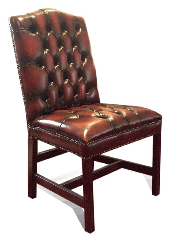Chesterfield Gainsborough Antique Real, Genuine Leather Dining Chairs