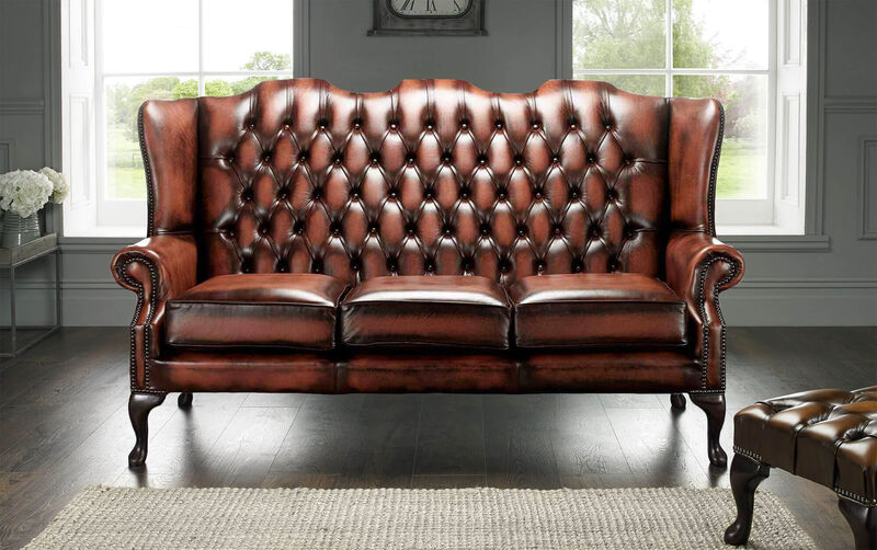Product photograph of Chesterfield High Back Mallory 3 Seater Sofa Antique Light Amp Hellip from Designer Sofas 4U