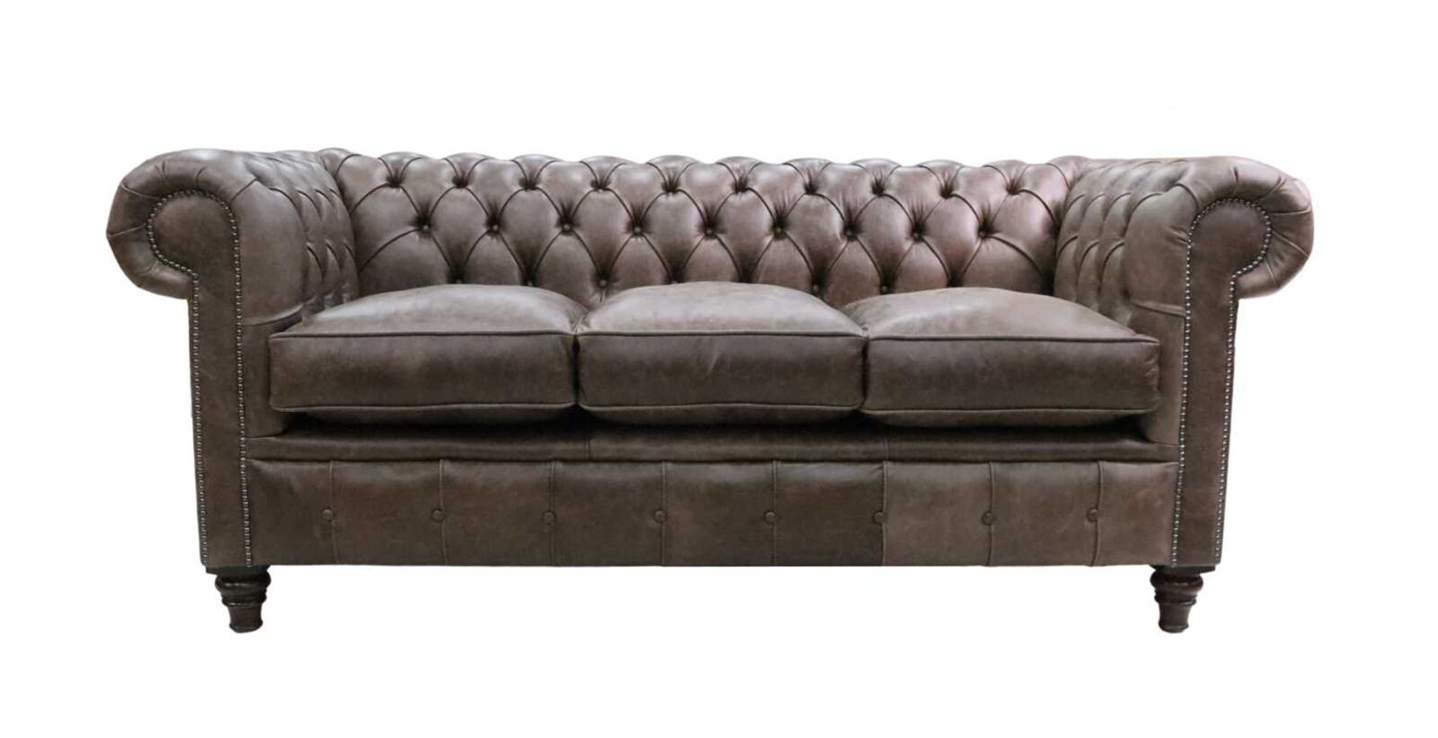 Product photograph of Chesterfield Historian 3 Seater Settee Cracked Wax Espresso Amp Hellip from Designer Sofas 4U