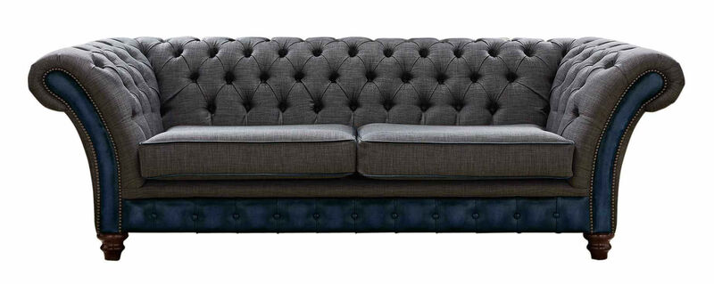 Product photograph of Chesterfield Jepson 3 Seater Sofa Settee Antique Blue Amp Hellip from Designer Sofas 4U