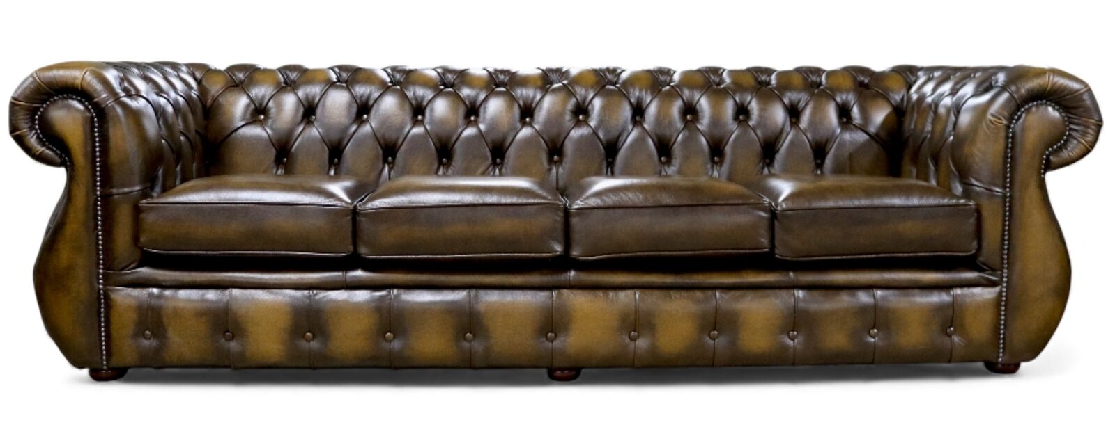 Chesterfield Kimberley 4 Seater Antique Gold Leather Sofa Offer