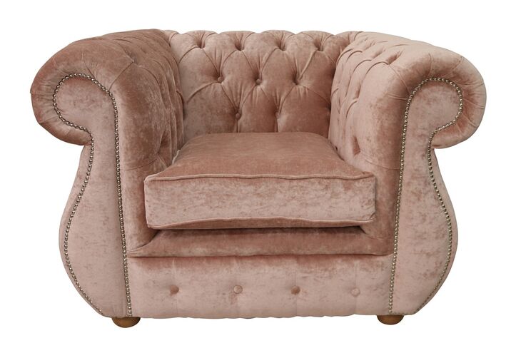 Chesterfield Kimberley Velvet Club Chair Pastiche Coral