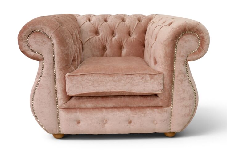 Chesterfield Kimberley Velvet Club Chair Pastiche Coral