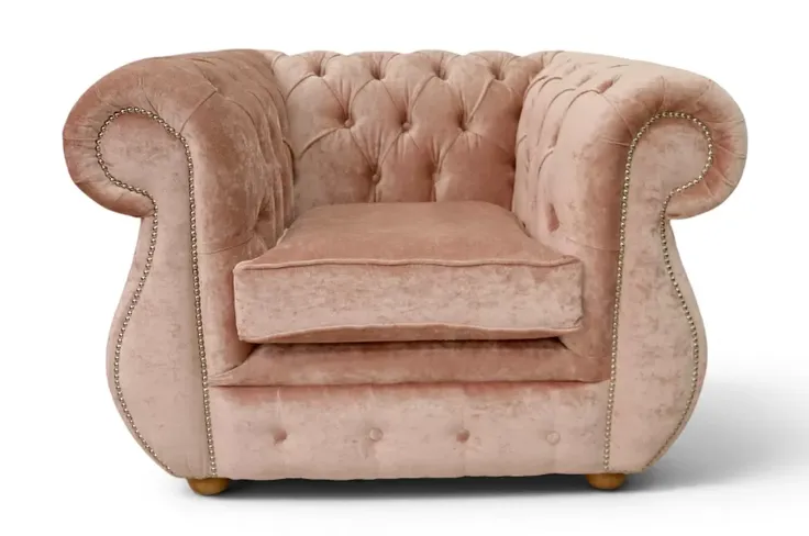 Chesterfield Kimberley Velvet Club Chair Pastiche Coral