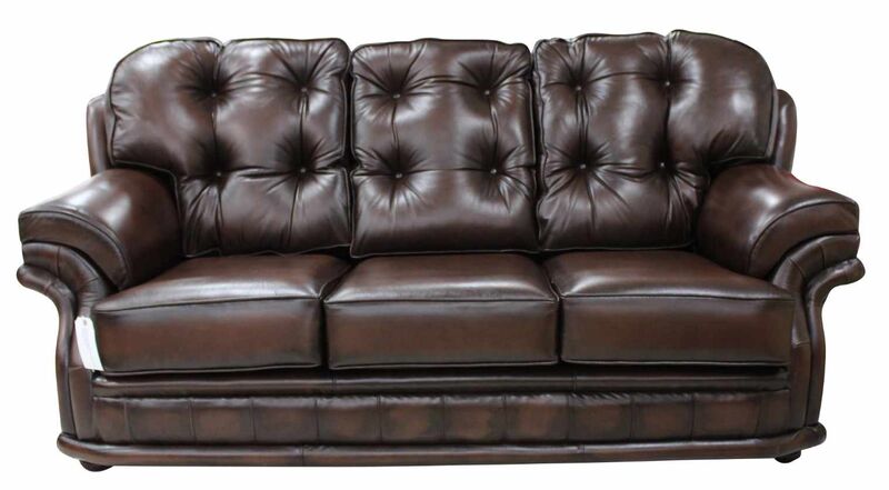 Product photograph of Rub Off Antique Brown Leather Chesterfield Knightsbridge 3 Amp Hellip from Designer Sofas 4U