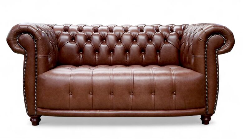 Chesterfield Lambeth 2 Seater Sofa Old English Hazel Leather