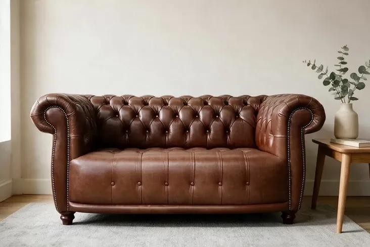 Chesterfield Lambeth 2 Seater Sofa Old English Hazel Leather
