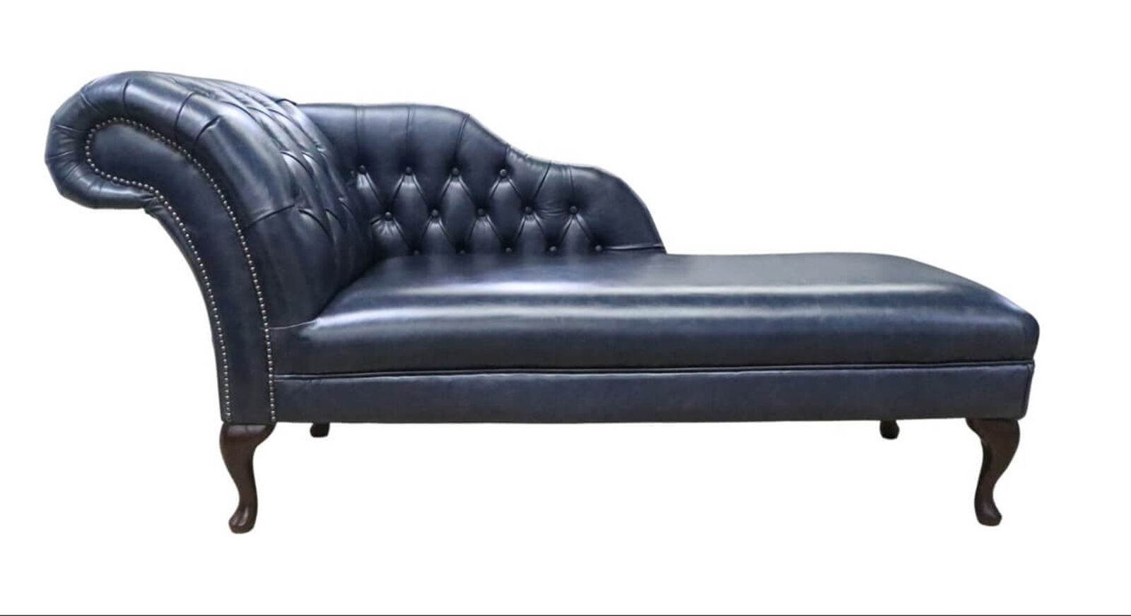 Product photograph of Chesterfield Leather Chaise Lounge Day Bed Old English Ocean from Designer Sofas 4U