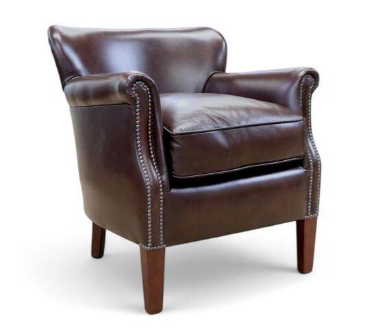 Professor Antique Brown Real Leather Armchair SL