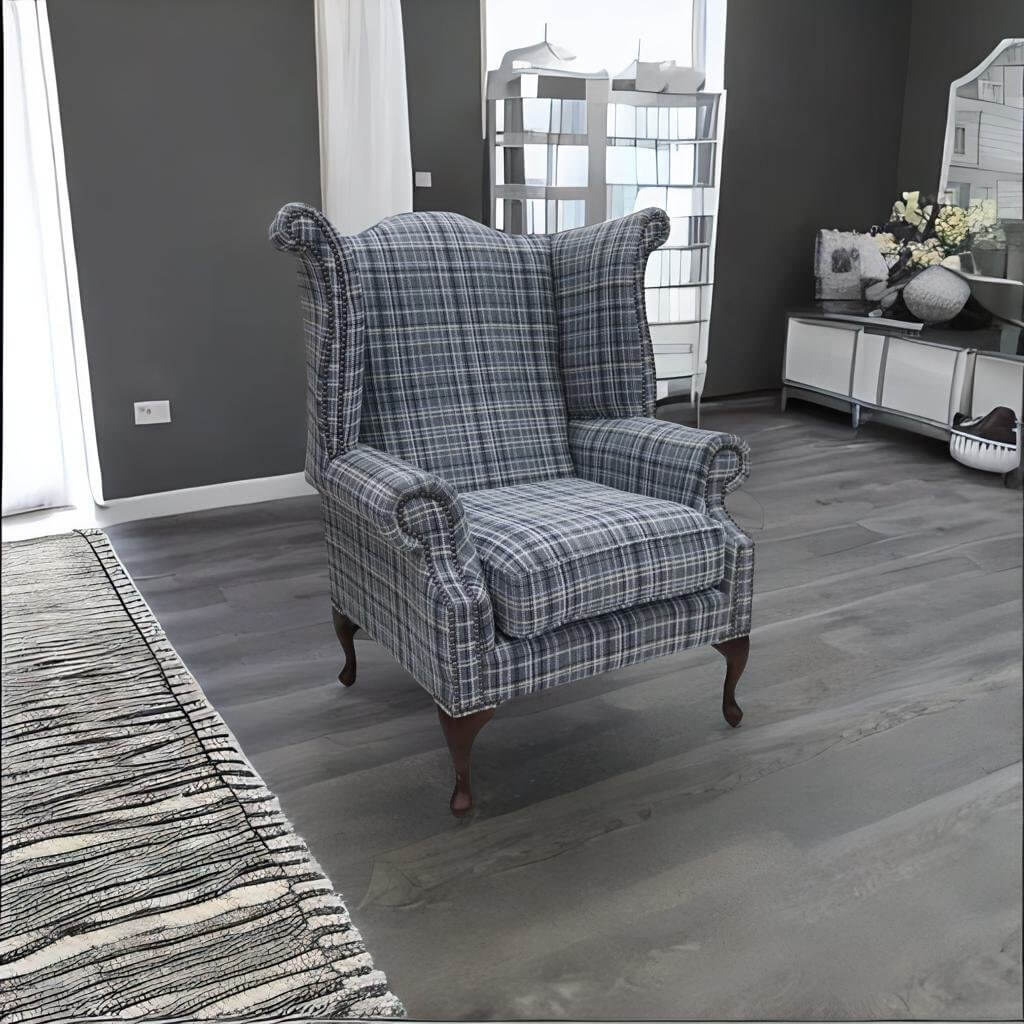 Lomond Twilight Elegance: Chesterfield Queen Anne Wing Chair