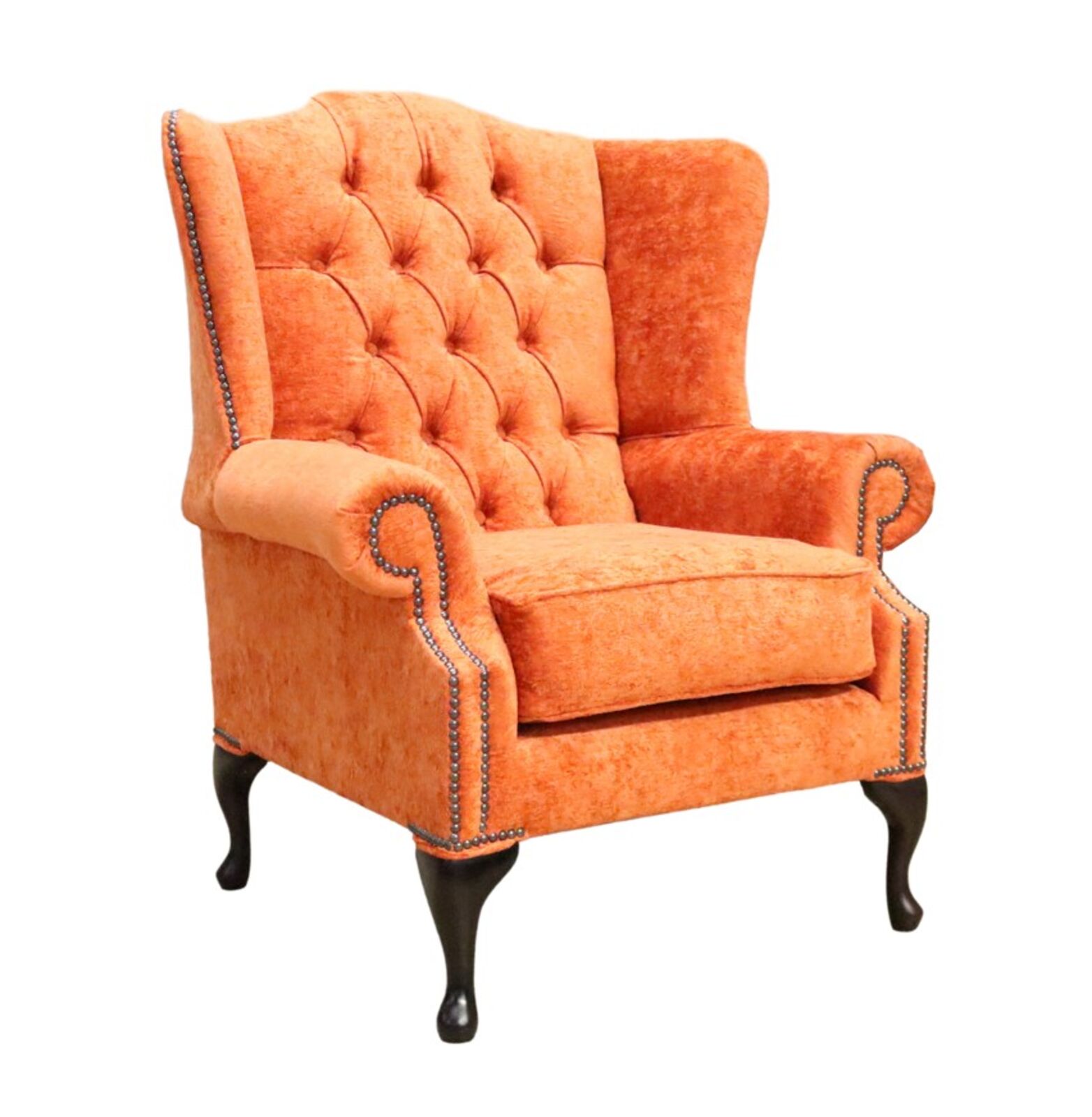 Product photograph of Chesterfield Bloomsbury Flat Wing Queen Anne Chair Nuovo Marmalade Amp Hellip from Designer Sofas 4U