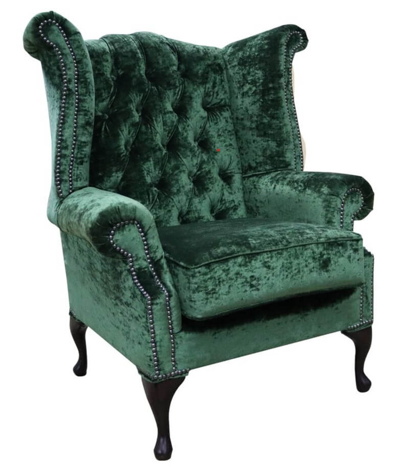 Forest Chesterfield Queen Anne High Back Wing chair DesignerSofas4U