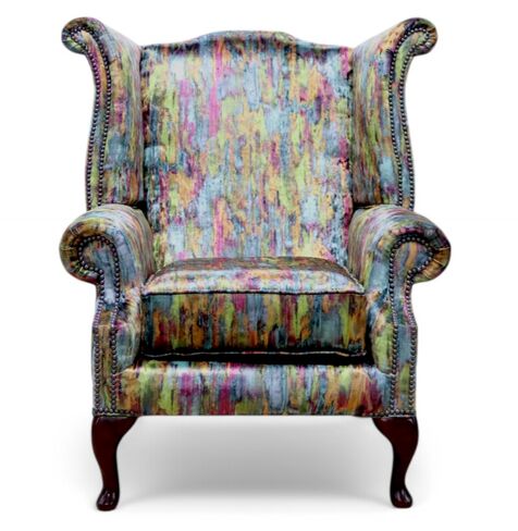 Chesterfield Saxon Queen Anne High Back Wing Chair Elora