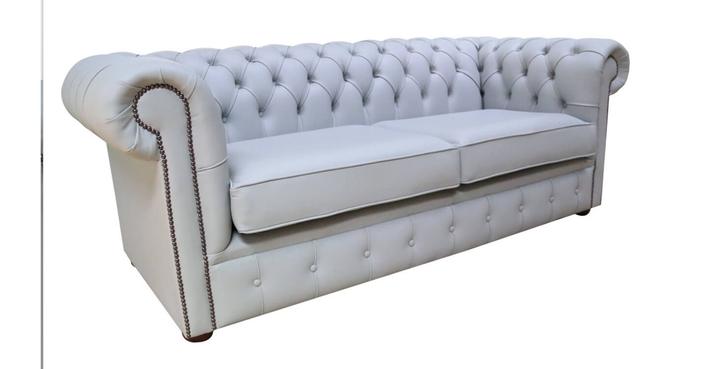 Silver Grey Chesterfield 3 Seater sofa DesignerSofas4U