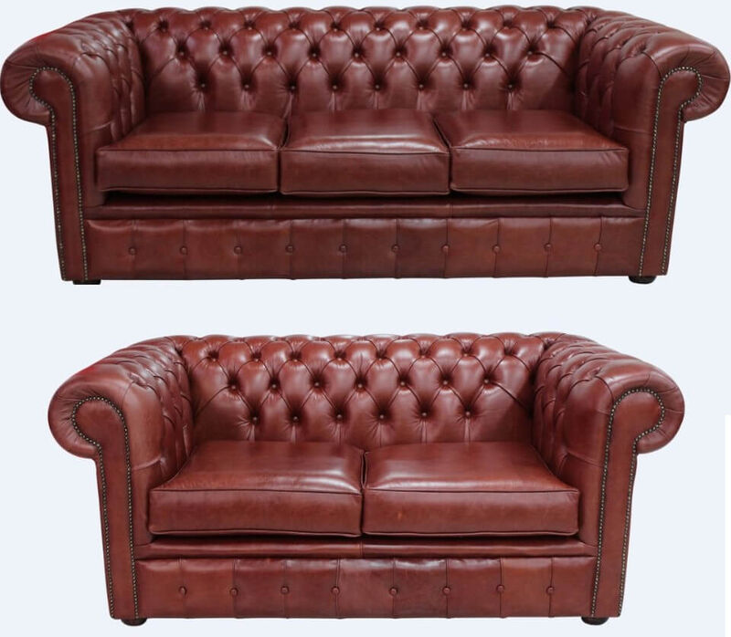 Product photograph of Buy Chestnut Leather 3 2 Suite Order Free Chesterfield Amp Hellip from Designer Sofas 4U