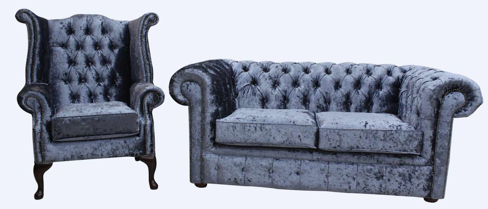 Product photograph of Chesterfield 2 Seater Settee Queen Anne Armchair Senso Amp Hellip from Designer Sofas 4U