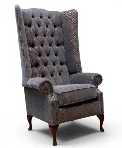 Chesterfield Soho 5ft High Back Wing Chair Mistral Copper