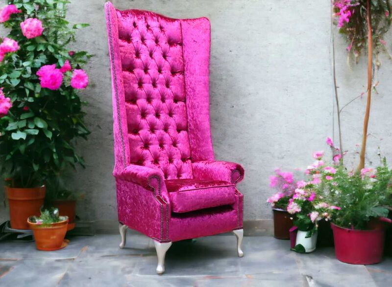 Product photograph of Chesterfield Soho 6ft Velvet High Back Wing Chair Shimmer Amp Hellip from Designer Sofas 4U
