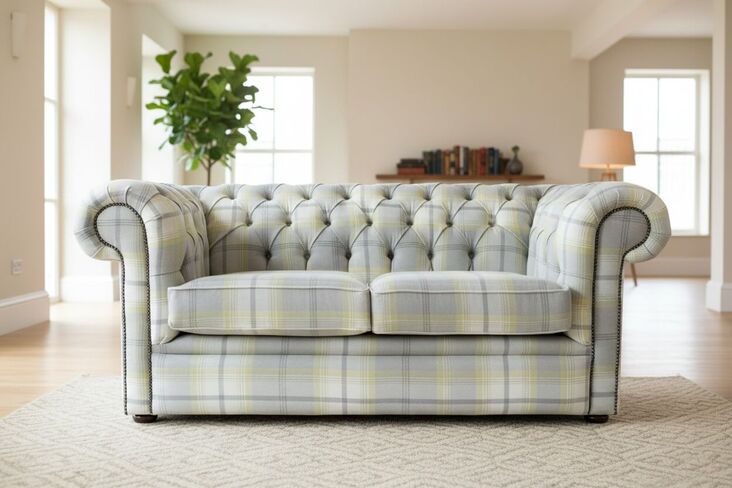 Chesterfield Tartan 2 Seater Sofa Balmoral Citrus Fabric