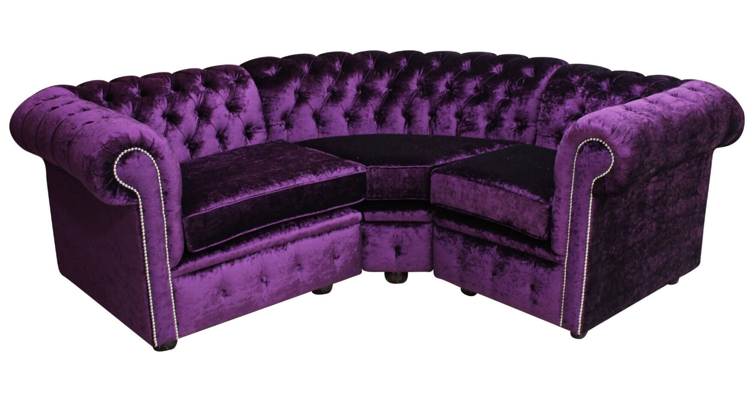 Made to Measure Chesterfield SofaPurple Fabric corner sofaDesignerSofas4U