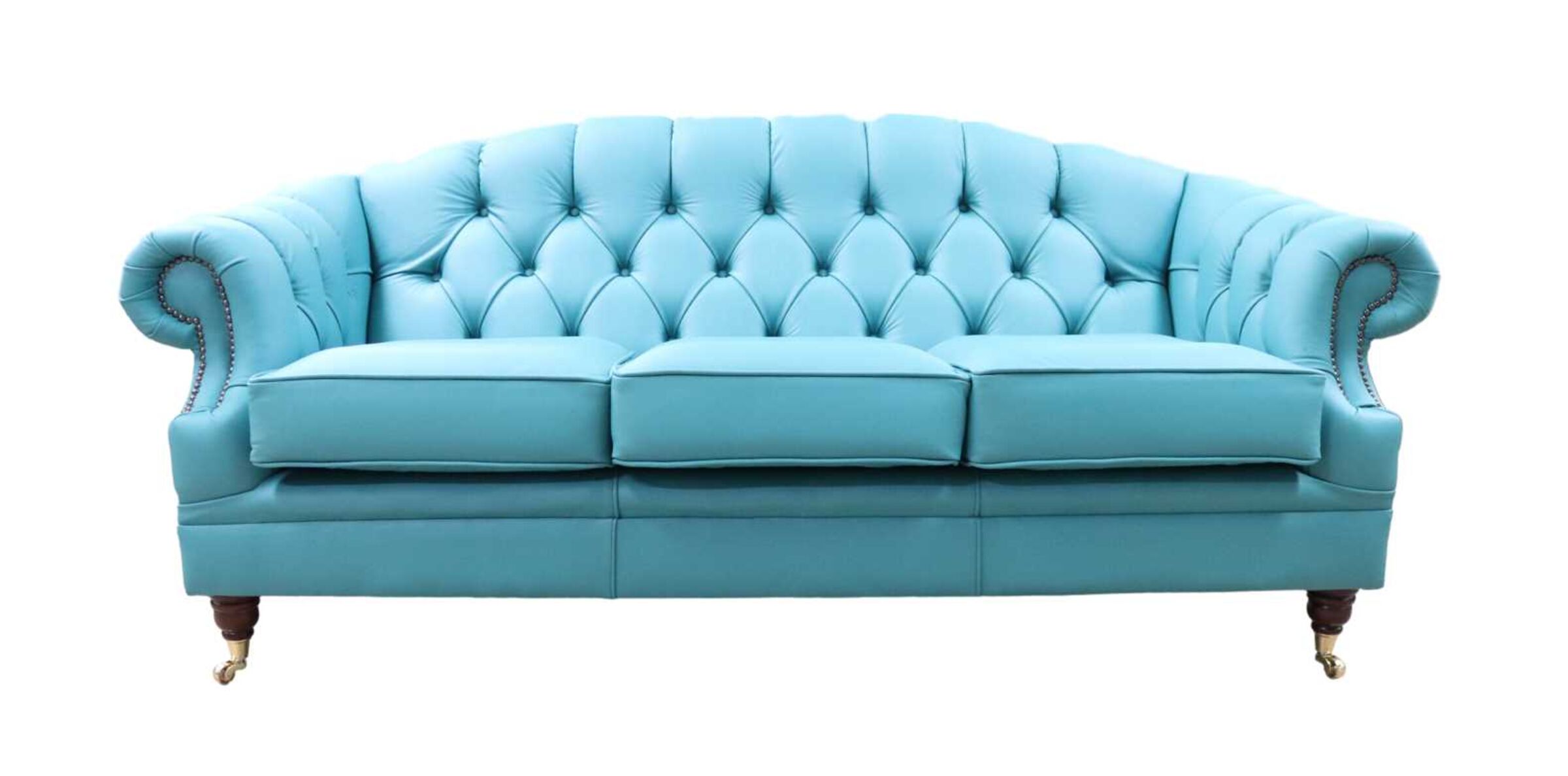 Dark Teal Victoria 3 Seater Chesterfield Settee DesignerSofas4U
