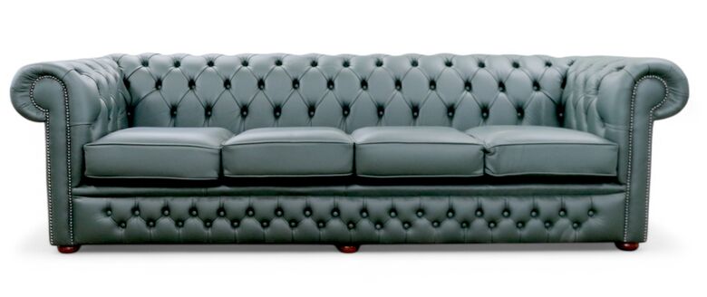 Chesterfield Winchester 4 Seater Sofa Forest Green Leather