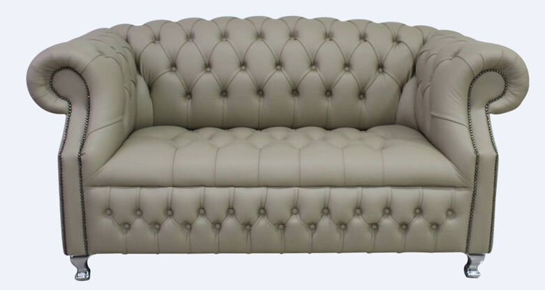 Chesterfield Windsor 2 Seater Pebble Leather Sofa Offer