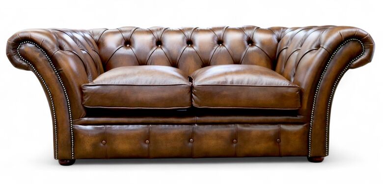 Duchess Chesterfield 2 Seater Sofa Antique Tan Leather