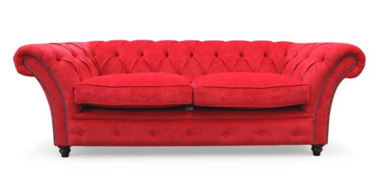 Duchess Chesterfield 3 Seater Sofa Pimlico Rouge Red Fabric