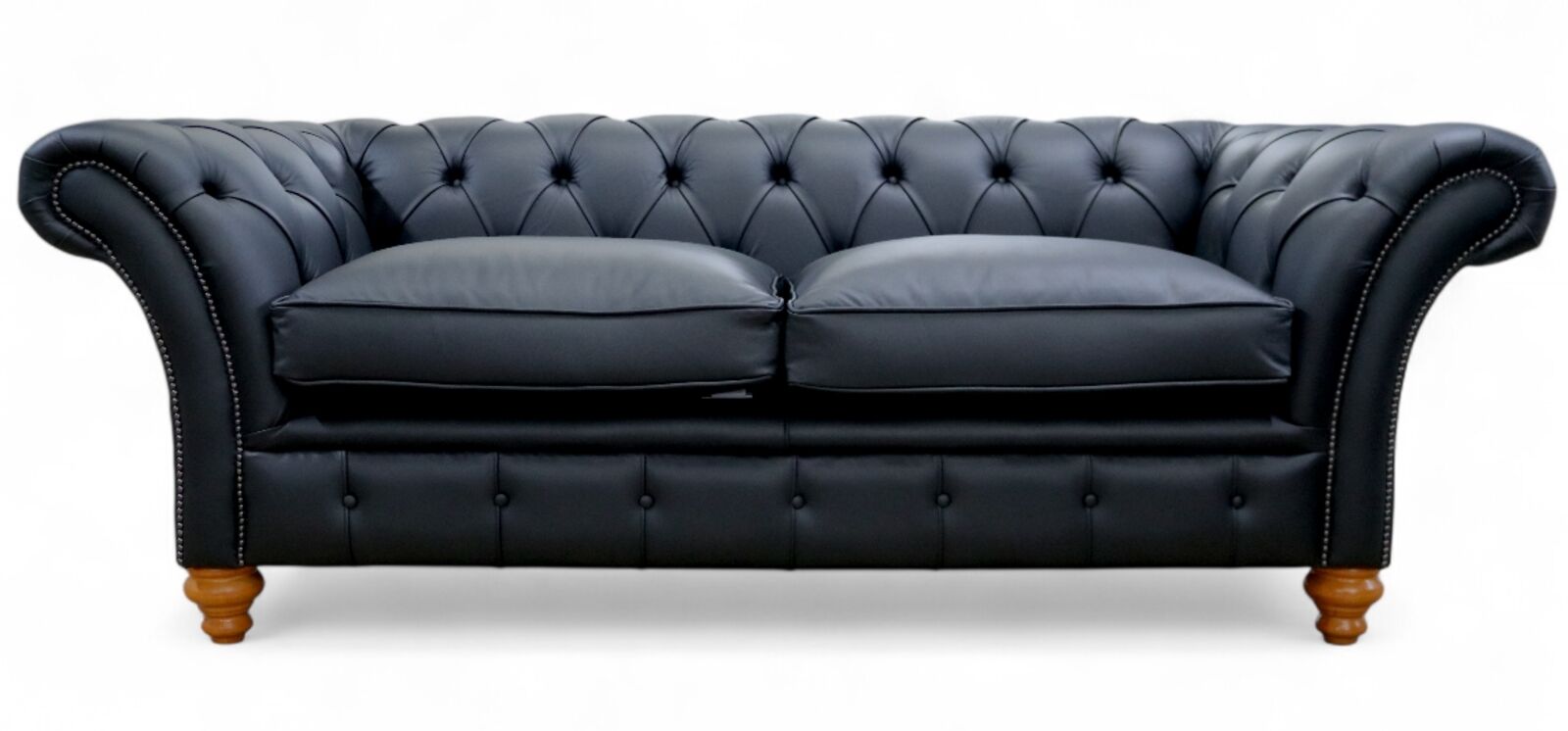 Duchess Chesterfield 3 Seater Sofa Shelly Black Leather